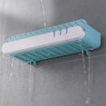 thumbnail image 4 of Estante de ducha de plástico sin perforaciones, organizador de ducha autoadhesivo de pared, azul/rosa, 4 of 7