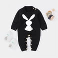 thumbnail image 2 of Boys Girls Easter Bunny Knit Sweater Romper Long Sleeve Jumpsuit Clothes, 2 of 9