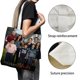 thumbnail image 3 of Modern Family Bolso de tela con estampado de lienzo para mujer, bolsa de compras reutilizable y estética, con cremallera interior, regalo para mujer,40*45cm., 3 of 6