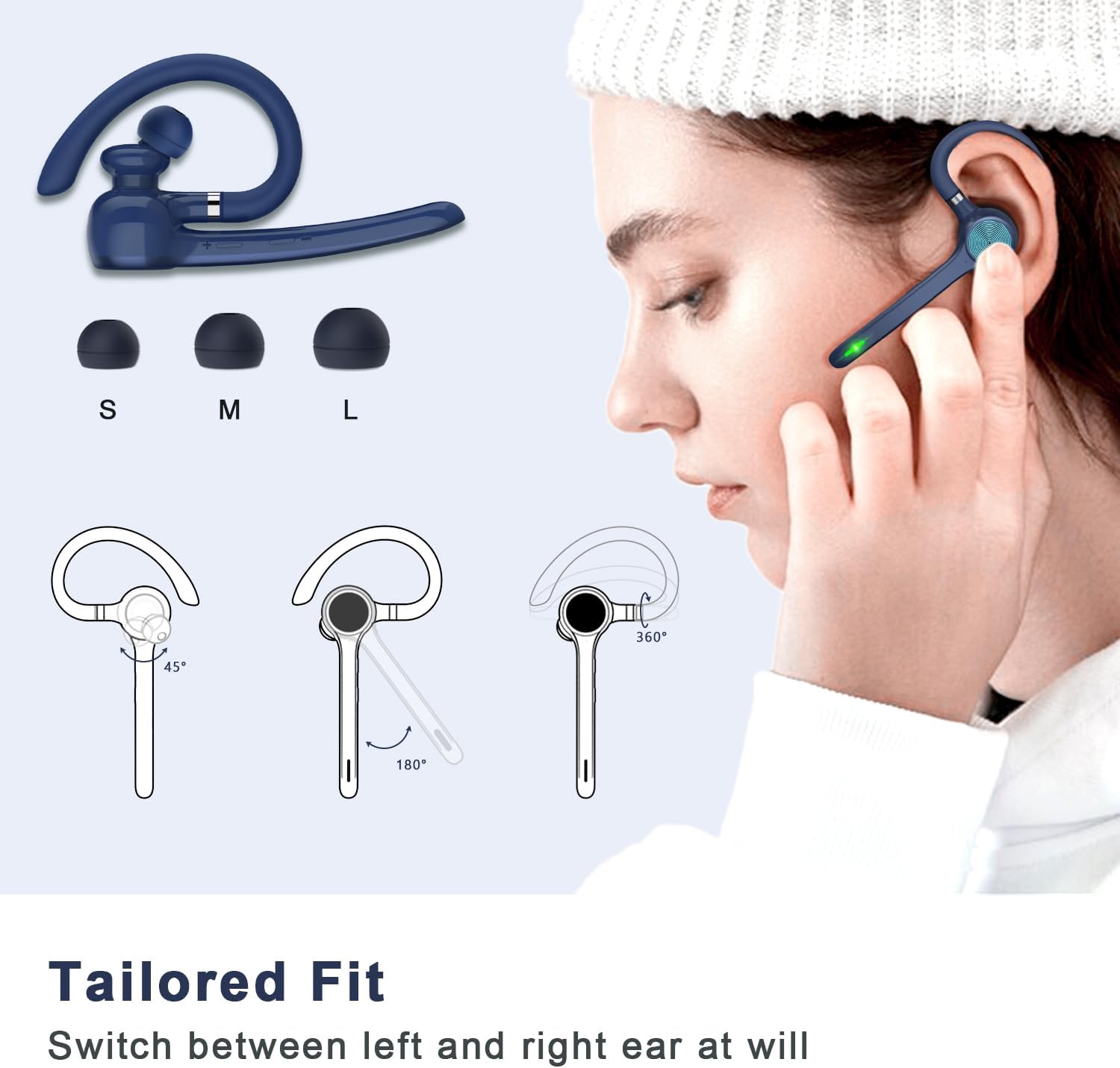Breezio Bluetooth Earbuds with 500mAh Charging Case, 72Hrs photo 5