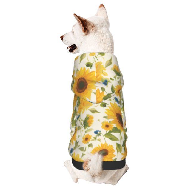 Balery Beautiful Countryside Sunflower Sudadera con Capucha para Perros Pequeños – Ropa para Mascotas, Disfraz para Perros y Gatos, Ideal para Fiestas y Cosplay-X-Small