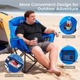 thumbnail image 6 of ABORON Oversized Camping Chair Folding Chair, 2-Pack Outdoor Portable Camping Chairs with Cooler Bag for Adults, Fully Padded Folding Chairs Outdoor Sports, Lawn Chair 500 LBS Capacity, 6 of 9