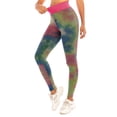 thumbnail image 4 of FANNYC Fashion Tie-Dye Yoga Leggings For Women Pilates High Waist Full Length Track Pants Wide Belt Activewear Tummy Control Butt Lifter Loungewear Workout Running Leggings Long, 4 of 6