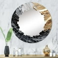 thumbnail image 5 of DESIGN ART Designart "Gold Black Spiral Illusions I" Abstract Spirals Modern Wall Mirror 24in.x36in., 5 of 5