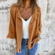 thumbnail image 1 of Chaquetas y abrigos casuales de manga larga sin capucha para mujer, chaqueta casual de manga 3/4, color liso, informal, sin capucha, abrigo, abrigo para mujer, 1 of 6