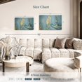 thumbnail image 4 of Elephant Stock Abstract Gold Blue Beach Wall Art - Horizontal Canvas Wall Art - Living Room Wall Decor - Abstract Canvas - Blue And Gold Decor - 30" x 20", 4 of 8