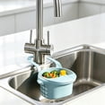 thumbnail image 4 of Clearance Sale! | Hanging Kitchen Drain Strainer Basket, Automatic Tipping Multifunctional Sink Filter Basket For Food Residue Debris Blocking(Light Blue), 4 of 5