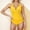 c01Yellow, variant on Arnsht Tummy Control Swimsuits for Women Slimming One Piece Bathing Suit Retro Ruched Push Up Vintage Solid Padded Swimwear Yellow XXL