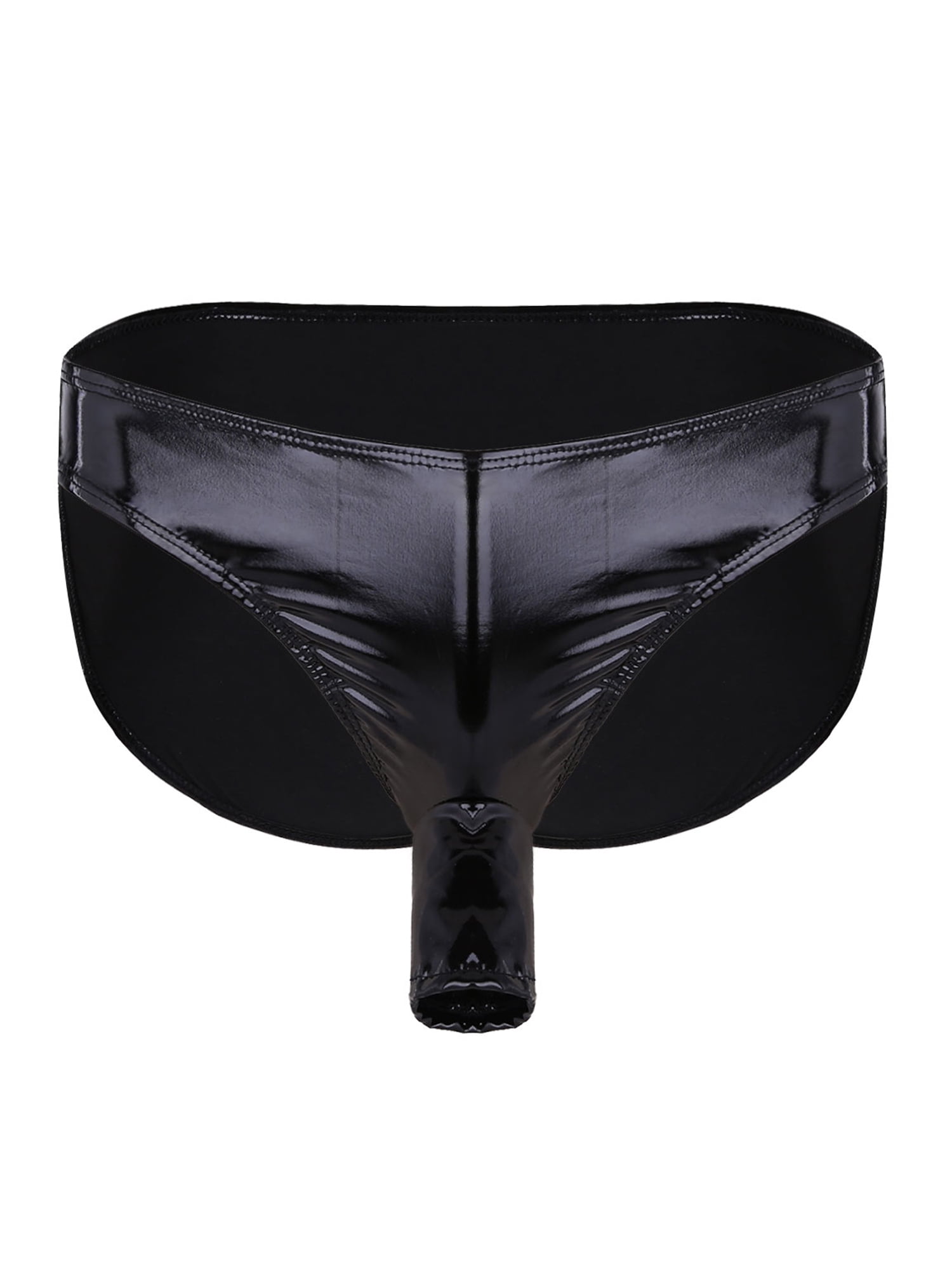 iEFiEL Mens Lingerie Wet Look Patent Leather Briefs Panties - Walmart.com