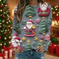 thumbnail image 3 of qucoqpe Womens Christmas Crewneck Sweatshirt Long Sleeve Graphic Printing Pullover Sweater Shirts for Women, 3 of 8