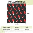 thumbnail image 2 of Elastic Table Cover Squre Tablecloth with Whimsical Mushroom and Fairy Tale Mushroom Patterns, Waterproof, Stain-Resistant Vinyl with Backing for Secure Fit, 2 of 3