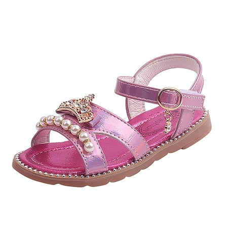 

Kids Wrestling Shoes And Girls Sandals Flat Pearl Children Shoes Big Kids Beach Shoes Girls Princess Shoes