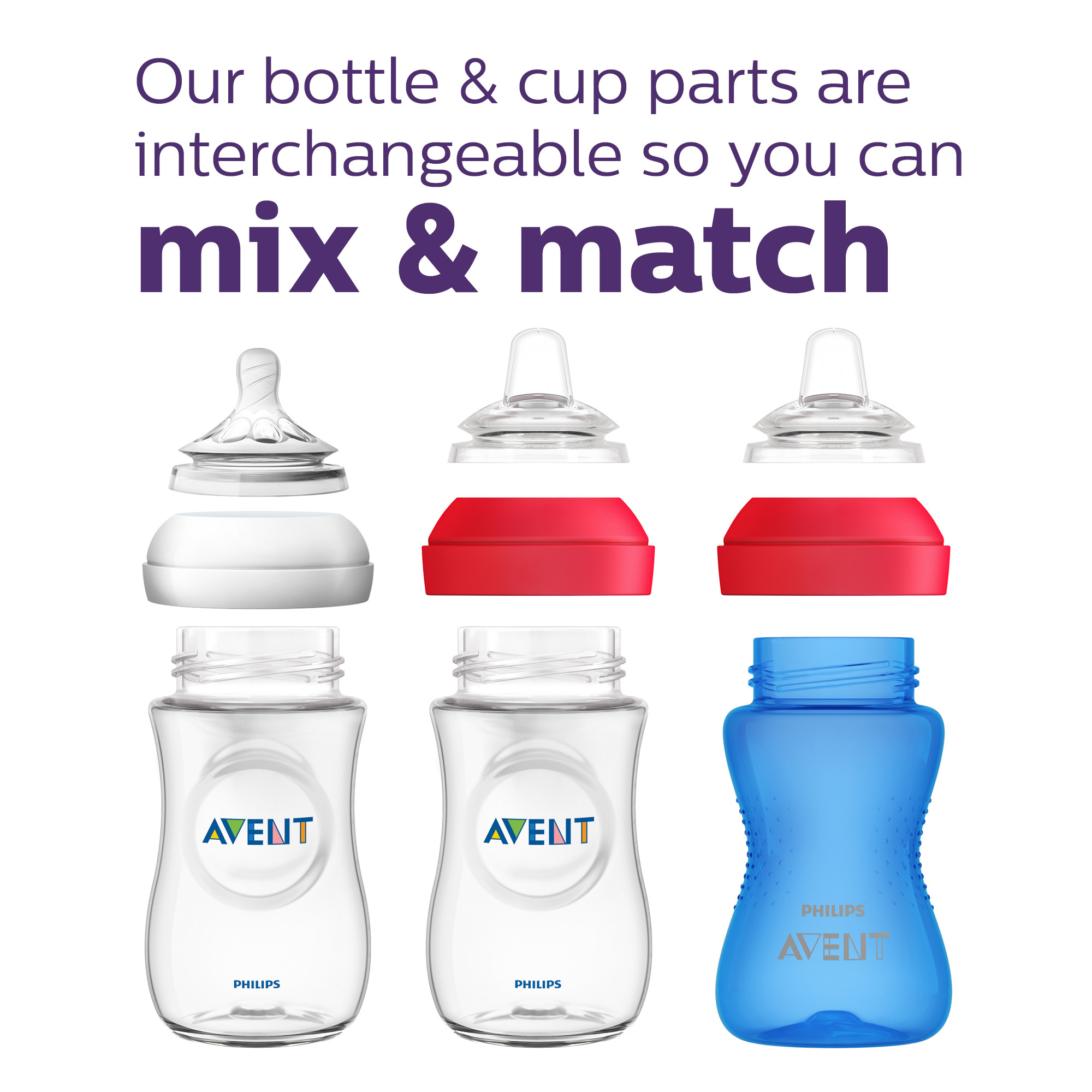 Philips AVENT My Easy Sippy Cup, 9oz, 2-Pack Pink/Purple photo 6