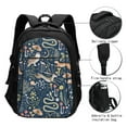thumbnail image 3 of Honeii Retro Forest Animals for Travel Laptop Backpack, Business Laptops Backpack with USB Charging Port, College High School Computer Bag for Men Women, 3 of 7
