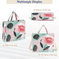 thumbnail image 6 of Corduroy Tote Bag for Women Shoulder Handbags Fashion Ladies Purses Satchel Messenger Bags Large and Cartoonish Rose M, 6 of 8