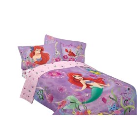 The Little Mermaid Twin Comforter Sheet Set 4 Piece Bed In A