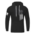 thumbnail image 2 of July 4th Workout Hoodies for Men Regular Fit Patriotic Athletic Men Sweatshirts Long Sleeve Drawstring Hood with Pockets Black L, 2 of 4