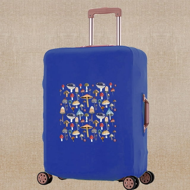 Housse de Valise 2023 Résistante aux Rayures, Accessoire de Voyage, Housses Adaptées aux Valises de 18 à 32 Pouces, Motif Champignon, Étui de Protection pour Chariot, 8Mushroom012 m (22-25 Pouces)