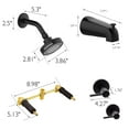 thumbnail image 5 of Design House Eastport II Modern Matte Black Two-Handle Tub and Shower Faucet, 5 of 18