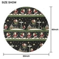 thumbnail image 6 of Black Christmas Santa Pattern Round Tablecloth 60"x60",Wrinkle Wipeable Table Cloth for Kitchen Dining Room Picnic Patio Party, 6 of 6