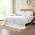 thumbnail image 5 of Modern Threads Reversible White & White All-Season Down Alternative Adult Bed Comforter, Twin, 5 of 13