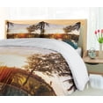 thumbnail image 5 of Ambesonne Hawaii Duvet Cover Set, Swimming Pool Sunset, 2-Calking, Orange Teal, 5 of 6