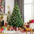 thumbnail image 3 of Costway 7ft Pre-lit Hinged Christmas Tree w/ 1233 Glitter Tips & Pine Cones, 3 of 10