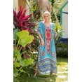 thumbnail image 4 of Vestido largo caftán holgado de verano con estampado étnico para mujer, ropa de playa y noche, 4 of 5