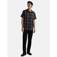 thumbnail image 2 of George Men's & Big Men's Microfiber Button Up Shirt with Short Sleeves, Sizes S-3XL, 2 of 5