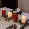 thumbnail image 7 of Rhytsing 5 inches White Real Wax LED Candles with Twinkle Fiber Optic Lights, Battery Operated Decorative Candles for Christmas Table Centerpieces, Batteries and Remote Included - Set of 2, 7 of 7