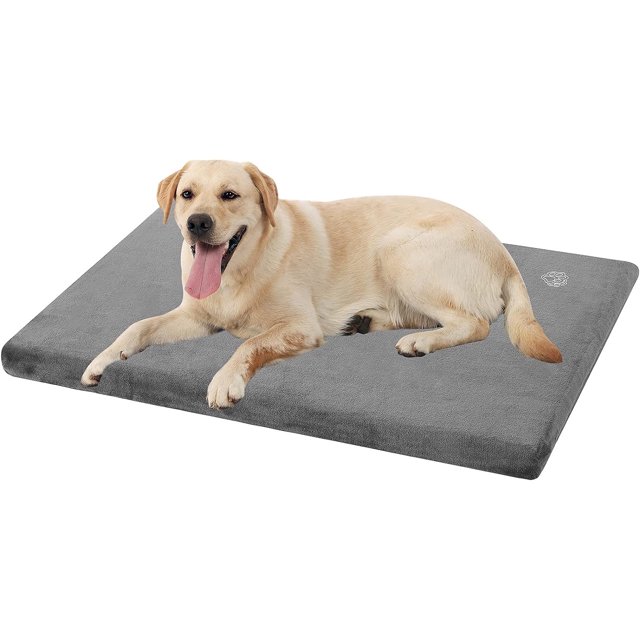 Alfombra de cama para perros EMPSIGN, elegante, reversible, impermeable, XL, gris