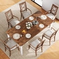 thumbnail image 3 of Bingirl 79-Inch Large Industrial Rectangular Wood Dining Table for 6 - 8 People, Modern Farmhouse Style with Heavy-Duty Metal Legs for Kitchen and Living Room, 3 of 7