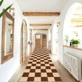 thumbnail image 4 of Indoor/Outdoor Custom Size Low Profile Runner Rug with Non-Slip PVC Backing - Water Resistant- 31'' & 36'' & 42'' wide-Runner Rugs for Hallway, Entryway, Deck, Kitchen, Office, Garage- Checkered, 4 of 5