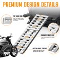 thumbnail image 3 of LUXOAK 94" x 15" Aluminum Trailer Ramps, 10000 LBS Total Capacity Loading Ramps with U-Shaped Buckle and Hook Ends, 1 Pair for ATV, UTV, Tractors, Motorcycles, Trucks, 3 of 9