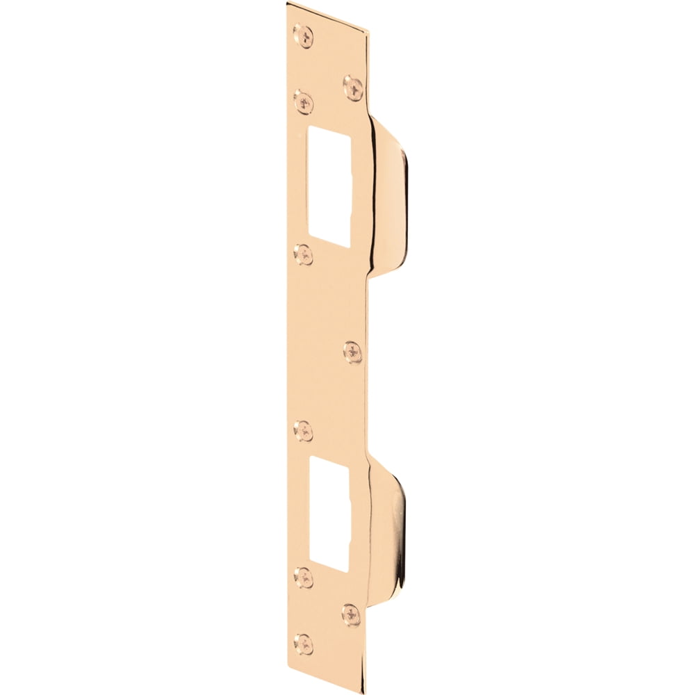 Door Strike, 51/2 in. to 6 in. Hole Centers, Steel, Brass