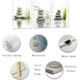 thumbnail image 2 of ZHONGYUTONG Bathroom Wall Art 3 Pieces Zen Stones White Orchid on Water Canvas Prints Spiritual Relaxing Picture for Office Yoga Spa Meditation Room Framed (11.00" x 14.00" x 3PCS), 2 of 6