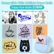 Phomemo T02 Portable Label Maker, Mini Sticker Printer, Bluetooth Inkless Sticker Maker Machine, Mobile Printer for Study Notes, Kids Gift, Photos, Journals, To-dos (Blue)