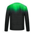 thumbnail image 4 of Hinvhai Print Men's T-Shirt Casual Round Neck Long Sleeve Pullover Fashion Lightweight Comfy Tees Tunic Tops Green 14(XXXL), 4 of 5