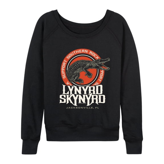 Lynyrd Skynyrd - Support Southern Rock - Women's French Terry Long Sleeve Pullover