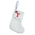 thumbnail image 2 of Christmas Stockings with Initials, Christmas Decorations Children's Knitted White Embroidered Letter Christmas Socks Christmas Day Decoration, Christmas Fireplace Decor, Christmas Home Decor, 2 of 5
