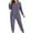 Y-Rose Gold, variant on Women's Plus Size Pajama Set Fashionable Solid Color Long Sleeved Pants Casual Home Suit Set Womens Sleepwear Loungewear