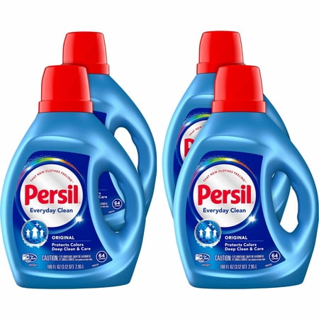 Persil ProClean Power-Liquid Detergent Liquid - 100 fl oz (3.1 quart) - Original ScentBottle - 4 / Carton - Blue