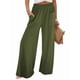 thumbnail image 2 of Pantalones de Yoga de Pierna para Mujer, Informales, Holgados y Cómodos, de Cintura Alta, con Bolsillos. Verde XXL, 2 of 6