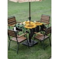 thumbnail image 5 of Square Outdoor Tablecloth with Umbrella Hole Yellow Sunflower Outside Table Cloth Waterproof Patio Table Cover Black White Plaid Watercolor Floral Zipper Tablecloths for Picnic Camping 54x54 Inch, 5 of 8