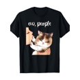 thumbnail image 1 of Men's Cat Lover T Shirt Fun EVO People Graphic Print, 1 of 5