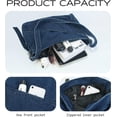 thumbnail image 5 of Sunyuer Women Vintage Washed Denim Hobo Bag, Large Capacity Commuter Shoulder Tote Handbag, Casual Retro Denim Crossbody Bag with Adjustable Strap for Work Travel Daily Use, 5 of 7