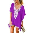 thumbnail image 1 of Traleubie Women's Crochet Chiffon Tassel Swimsuit Beach Bikini Cover ups for Swimwear of Female 2X, 1 of 7