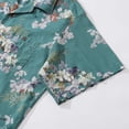 thumbnail image 5 of YIUME Hawaiian Shirt For Men Elegant plum fragrance Shirt Camp Collar 100% Cotton, 5 of 9