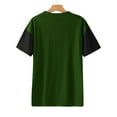 thumbnail image 5 of adviicd Womens Tops Manches Courtes Womens Manches Courtes Col Carré T-Shirts Tops Tees Green, XXL, 5 of 5