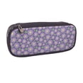 thumbnail image 2 of Lsque Daisies Flowers Printed Big Capacity PU Leather Pencil Case Large Pencil Pouch Stationery Pen Bag Pencil Holder for Teen, 2 of 6